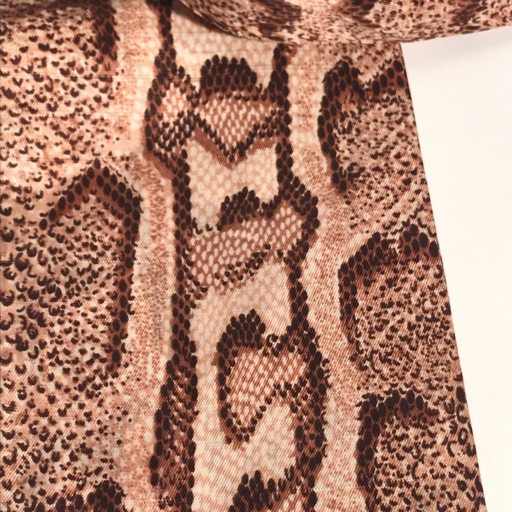 Long Vintage Python Snake Skin Patterned Head & N… - image 2